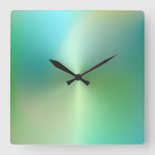 Relógio Quadrado Estilo Metálico Multicolorido Clock de Parede Acr