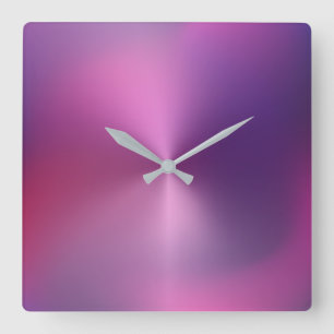 Relógio Quadrado Estilo Metálico Multicolorido Clock de Parede Acrí