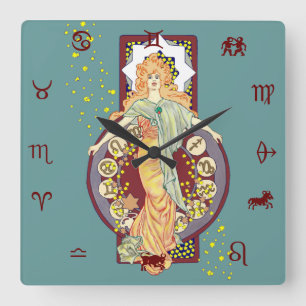 Relógio Quadrado Estrelas dispersadas