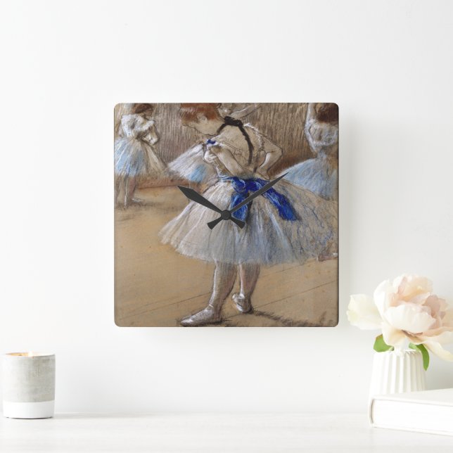 Relógio Quadrado Estudo de Dançarina de Degas (Lar)
