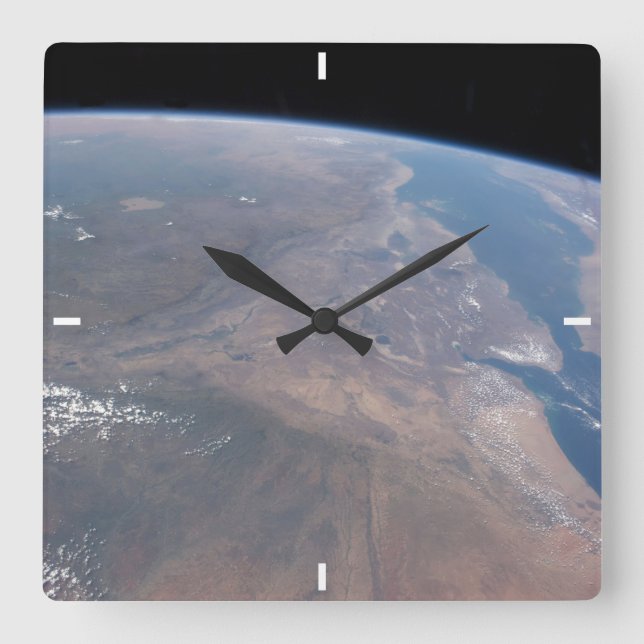 Relógio Quadrado Etiópia E Parte Do Mar Vermelho (Frente)