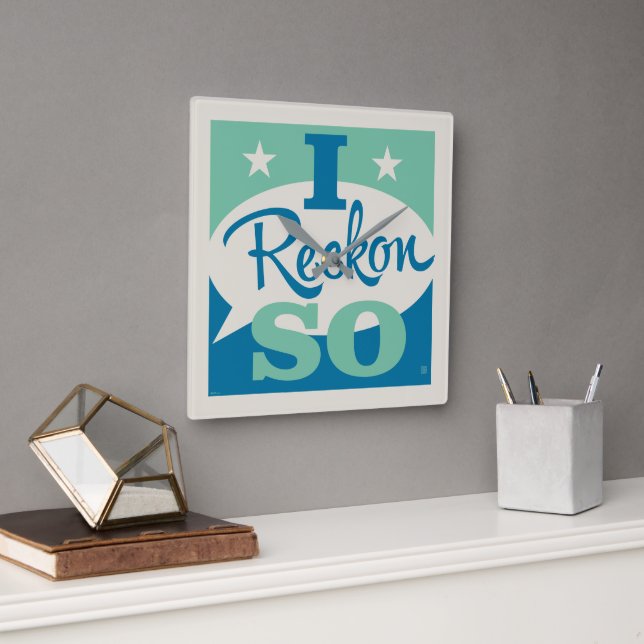 Relógio Quadrado Eu Acho Que Sim (Escritório)