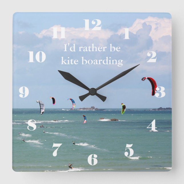 Relógio Quadrado Eu preferencialmente de ser acariciado (Frente)