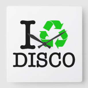 Relógio Quadrado Eu recicl o disco