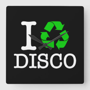 Relógio Quadrado Eu recicl o disco