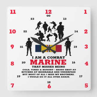 RELÓGIO QUADRADO EU SOU A-MARINE