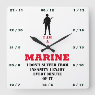 RELÓGIO QUADRADO EU SOU A-MARINE