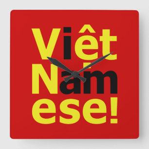 Relógio Quadrado eu sou Việt Namese!