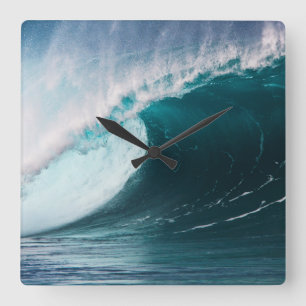 Relógio Quadrado EUA, Havaí, Oahu, ondas grandes
