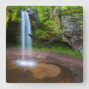Relógio Quadrado EUA, Michigan. Scott's Falls No Michigan Superior