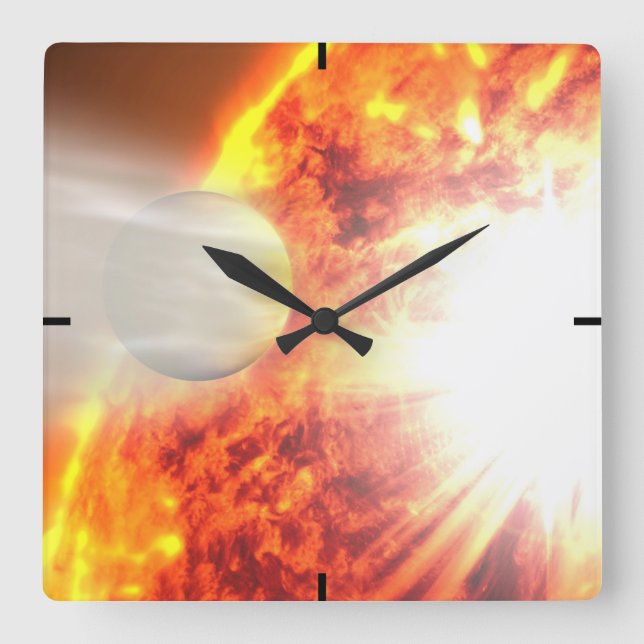 Relógio Quadrado Evaporação da atmosfera de Hd 189733b (Frente)