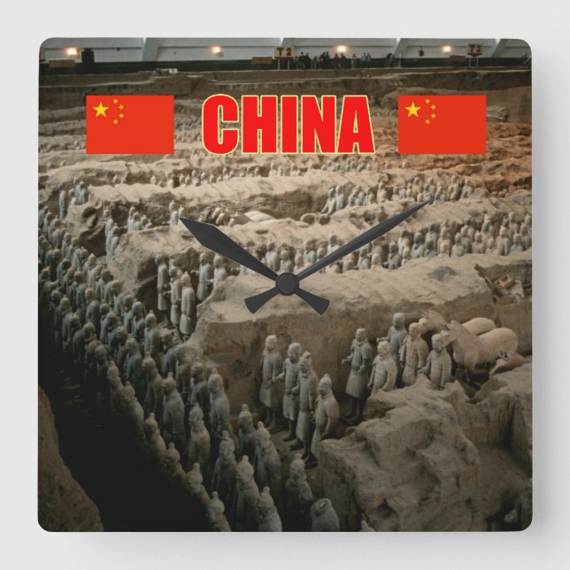 Relógio Quadrado Exército de Terracotta da CHINA (Frente)