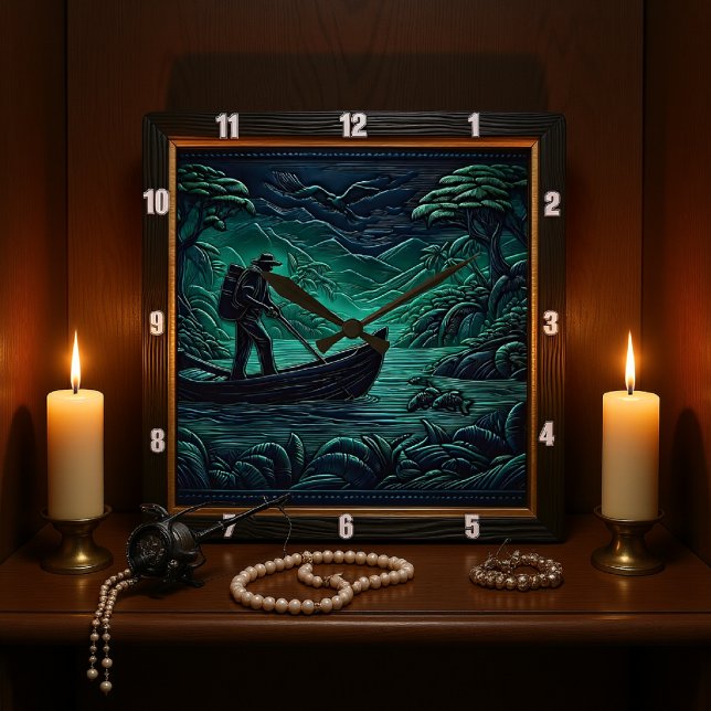 Relógio Quadrado Expedição do Rio Selva (Criador carregado)