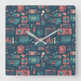 Relógio Quadrado Explosão do passado: tecnologia da anos 80
