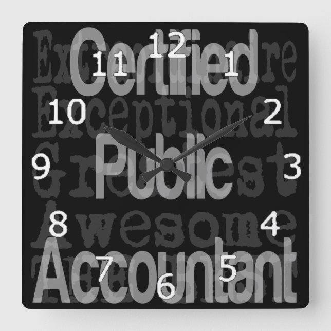 Relógio Quadrado Extraordinário de Contador Público Certificado (Frente)