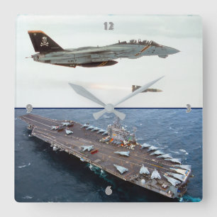 RELÓGIO QUADRADO F-14 TOMCAT