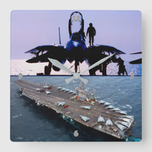 RELÓGIO QUADRADO F-14 TOMCAT