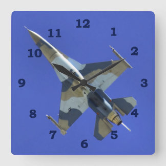 Relógio Quadrado F-16 Fighting Falcon Electric Jet