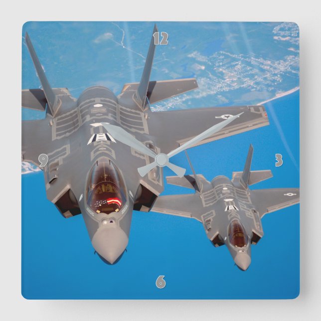 RELÓGIO QUADRADO F-35A LIGAÇÃO II (Frente)