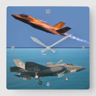 RELÓGIO QUADRADO F-35B LIGHTNING II