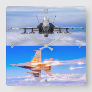 RELÓGIO QUADRADO F/A-18C HORNET APÓS O BURNER