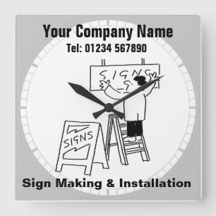 Relógio Quadrado Fabricação e Instalação de Placas. Escritório de F