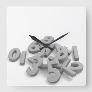 Relógio Quadrado Fallen numbers Wall Clock