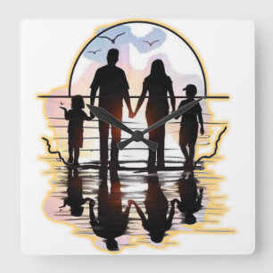 RELÓGIO QUADRADO FAMÍLIA