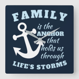 Relógio Quadrado Família é a âncora que nos segura através da vida