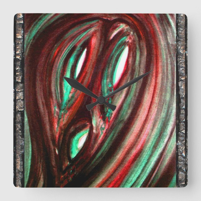 Relógio Quadrado Fantasma da solidão (Frente)