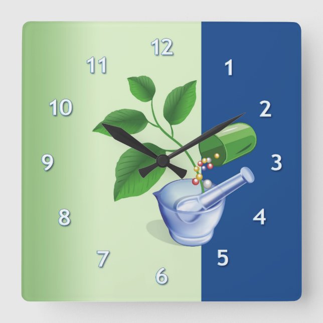 Relógio Quadrado Farmácia (Frente)