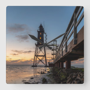 Relógio Quadrado Faróis Eversand-Oberfeue Alemanha