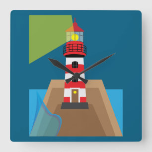Relógio Quadrado Farol