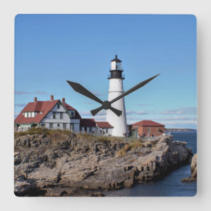 Relógio Quadrado Farol Chefe Portland