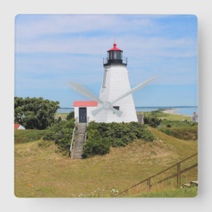 Relógio Quadrado Farol de Plymouth, "o Gurnet" Massachusetts