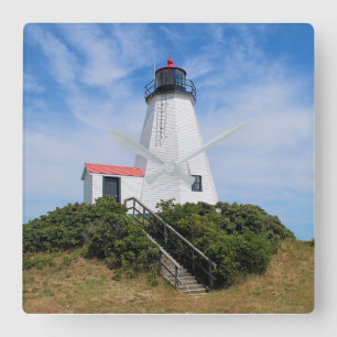 Relógio Quadrado Farol de Plymouth, "o Gurnet" Massachusetts