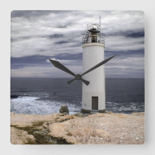 Relógio Quadrado Farol   Galiza de Laxe, espanha
