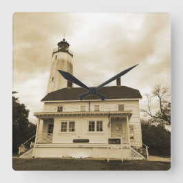 Relógio Quadrado Farol Sandy Hook