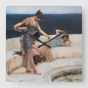 Relógio Quadrado Favoritos de Prata por Lawrence Alma-Tadema