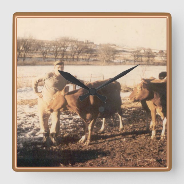 Relógio Quadrado Fazenda do avô (Frente)