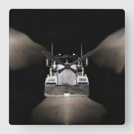 Relógio Quadrado Feliz Clock de Muro de Terra de Caça