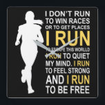 Relógio Quadrado Female Runner Girl Women I Don't Run To Win Races<br><div class="desc">Female Runner Girl Women I Don't Run To Win Races</div>