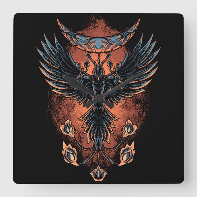 Relógio Quadrado Fênix (Frente)