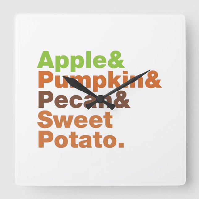 Relógio Quadrado Feriados de Natal - Natal Festivo (Frente)