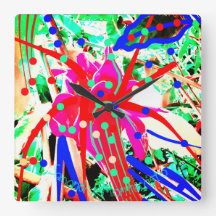 FESTIVE FLOWART Wall Clock #2