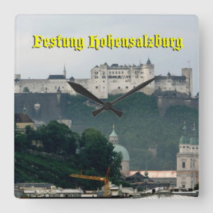 Relógio Quadrado Festung Hohensalzburg, Salzburg Áustria