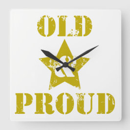 Relógio Quadrado Ficar velho não é para maricas! Velho e Orgulhoso!