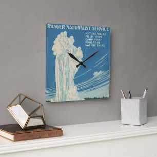 Relógio Quadrado Fidato Antigo Vintage no Parque Nacional de Yellow