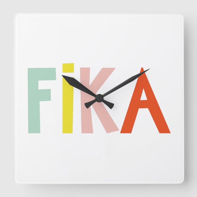 Relógio Quadrado Fika Colors (Frente)