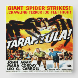 Relógio Quadrado Filme de filme de terror do Tarantula - pulso de